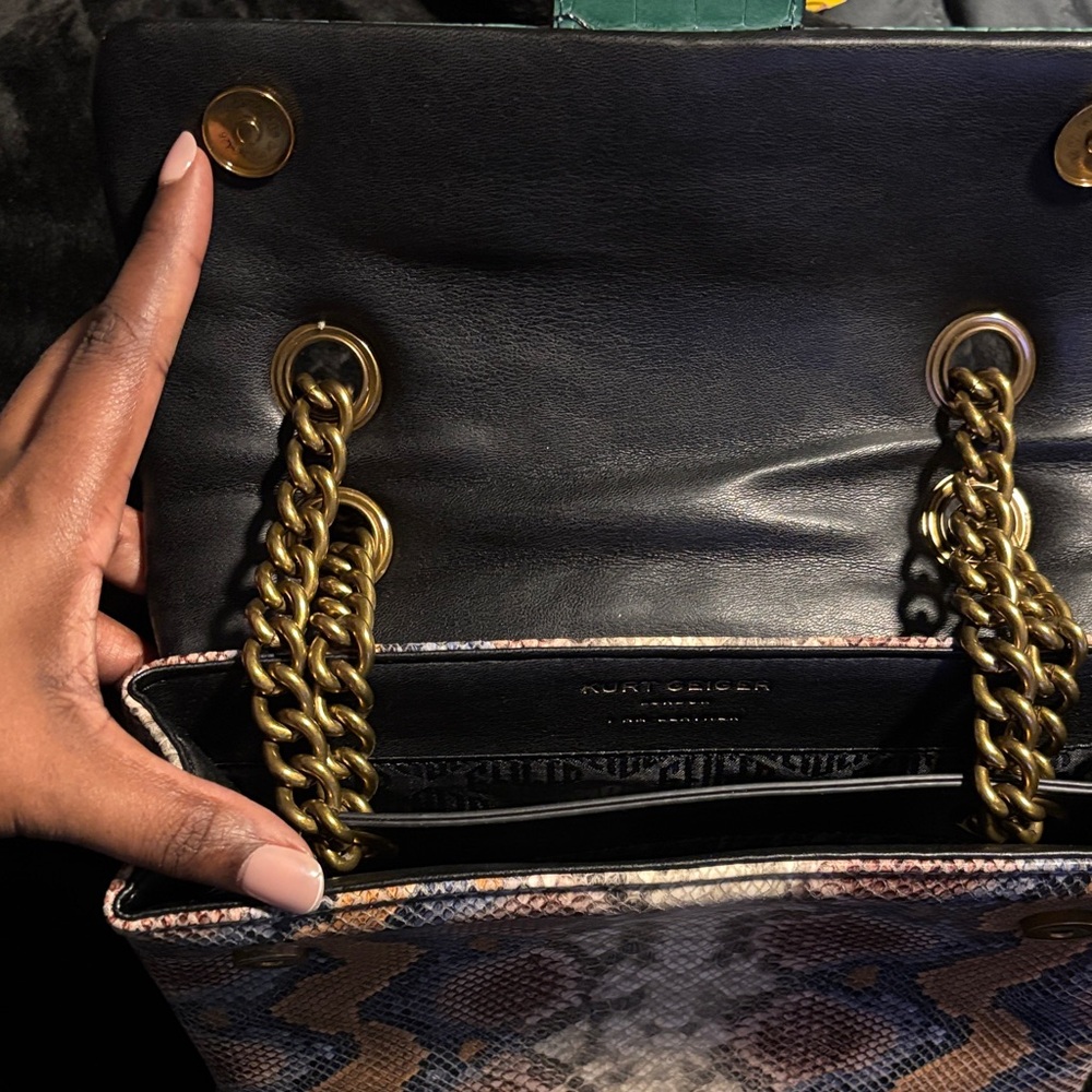 KURT GEIGER Kensington X Reptile Embossed Leather Bag - Picture 11 of 11